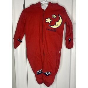 NCAA Baby Cornell College One Piece Hooded Jump Suit Red Size‎ 12 M New